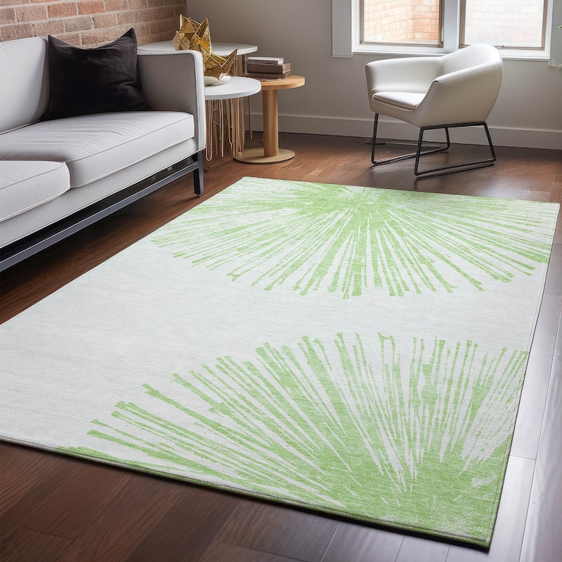 Premium Washable Super Soft Abstract Blast Mayfield Rug - Aloe - 2' 6" x 3' 10" - Rectangle