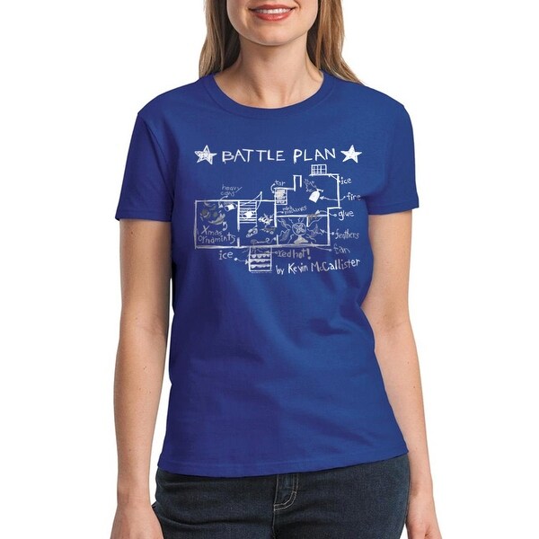 Home Alone Battle Plan By Kevin Women S Royal Blue T Shirt