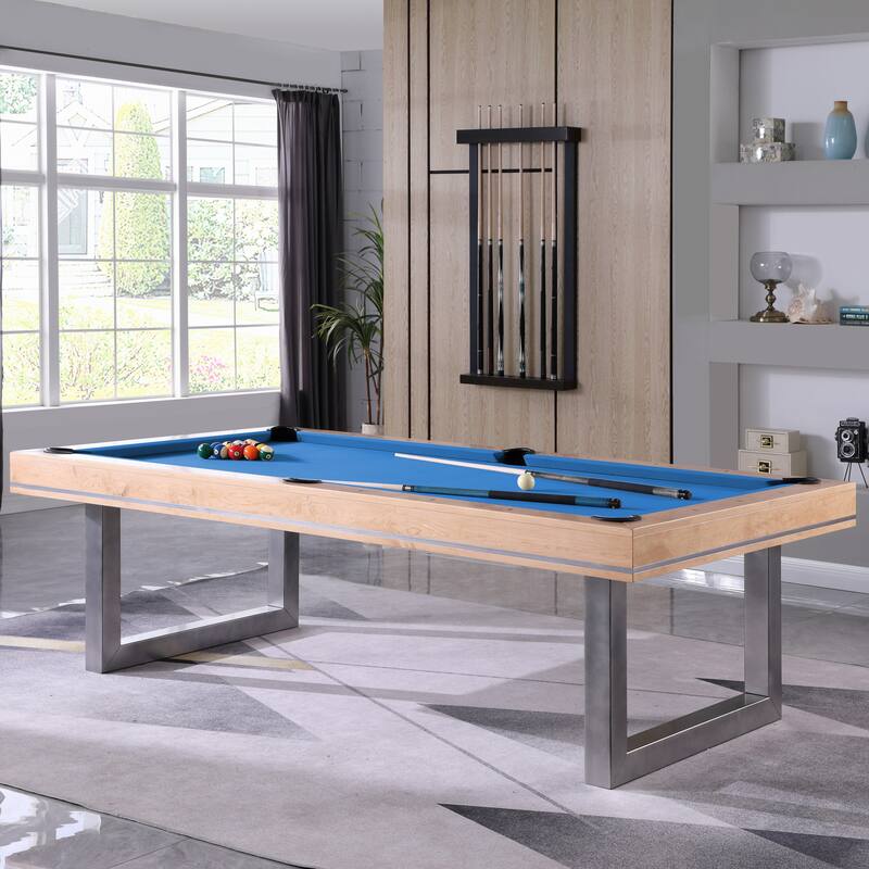 Harmony Maple 7ft Billiard Slate Pool Table - Blue/Black