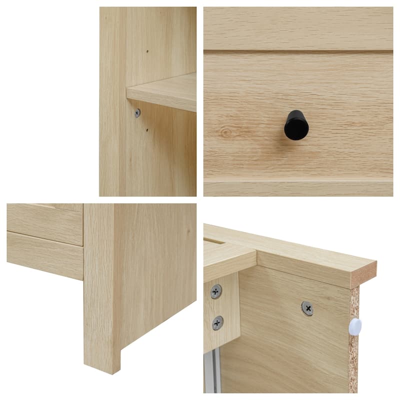 Wood Arched Kitchen Storage Pantry with Adjustable Shelves, Versatile Cupboard