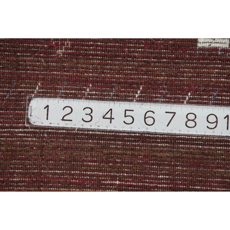 Striped Gabbeh Indian Runner Rug Hand-Knotted Wool Carpet - 3'0" x 10'2"