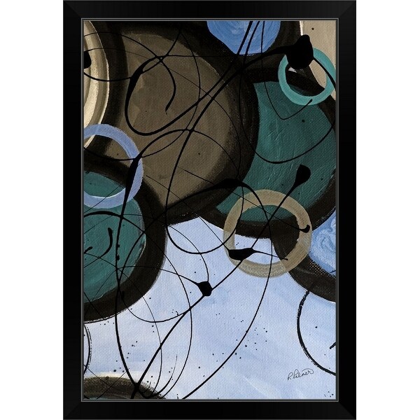 "Energy Flow Light II" Black Framed Print
