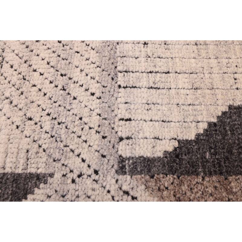 ECARPETGALLERY Hand-knotted Tangier Grey Wool Rug - 5'2 x 8'0