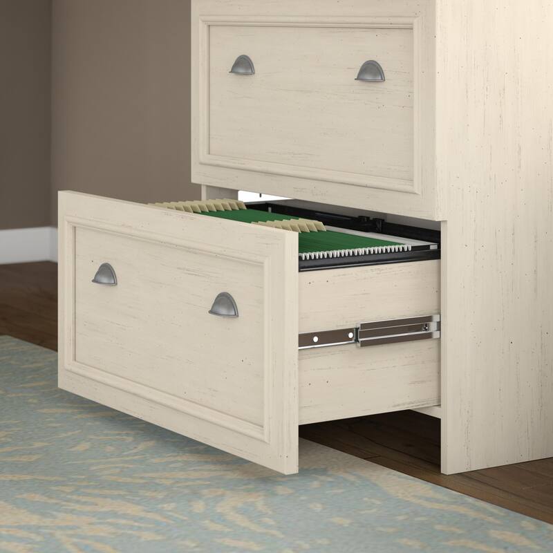 Fairview 60W Desk with File Cabinet and Bookcase by Bush Furniture