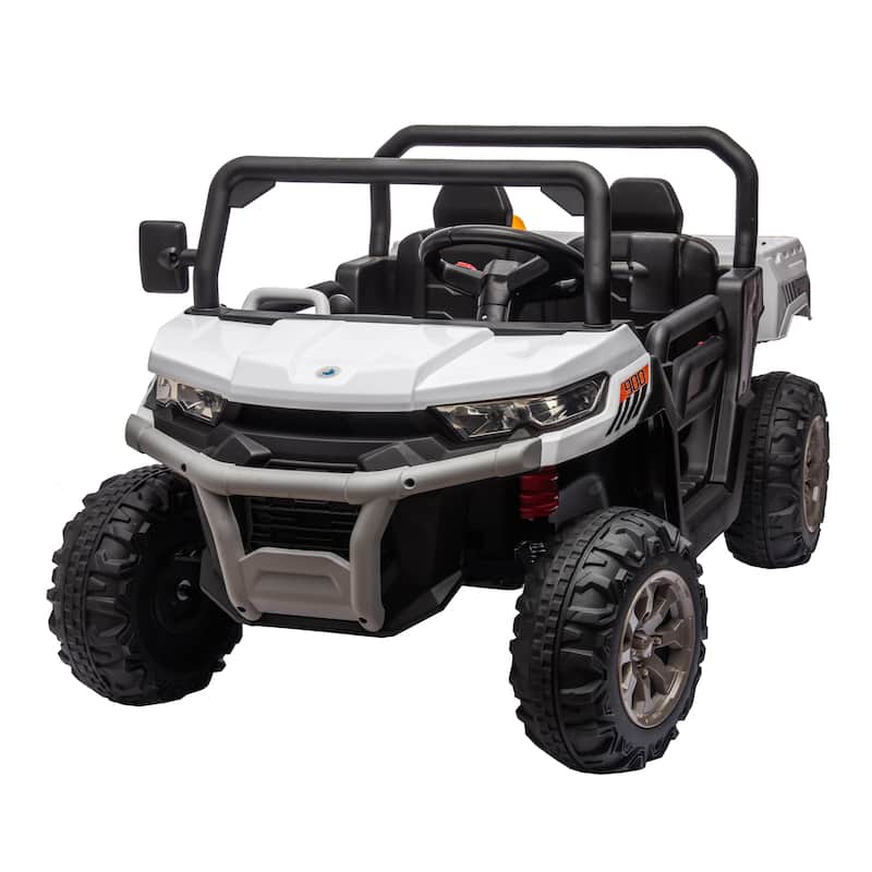 Christmas Gift 24V Kids Ride-On Dump Truck with Remote, Music, Dual Motors