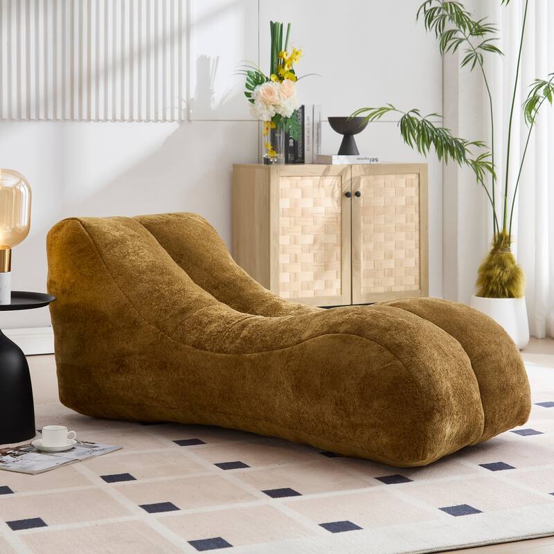 Large Creative Adult Lounge Chair, Plush Bean Bag Sofa with Sponge Fill