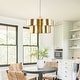 preview thumbnail 3 of 12, 19.7" Distressed Gold 2-Tier Metal 5-Light Diammable Chandelier Ceiling Light
