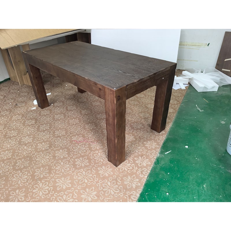 63-Inch Solid Wood Computer Desk, Large Executive Desk for Home Office