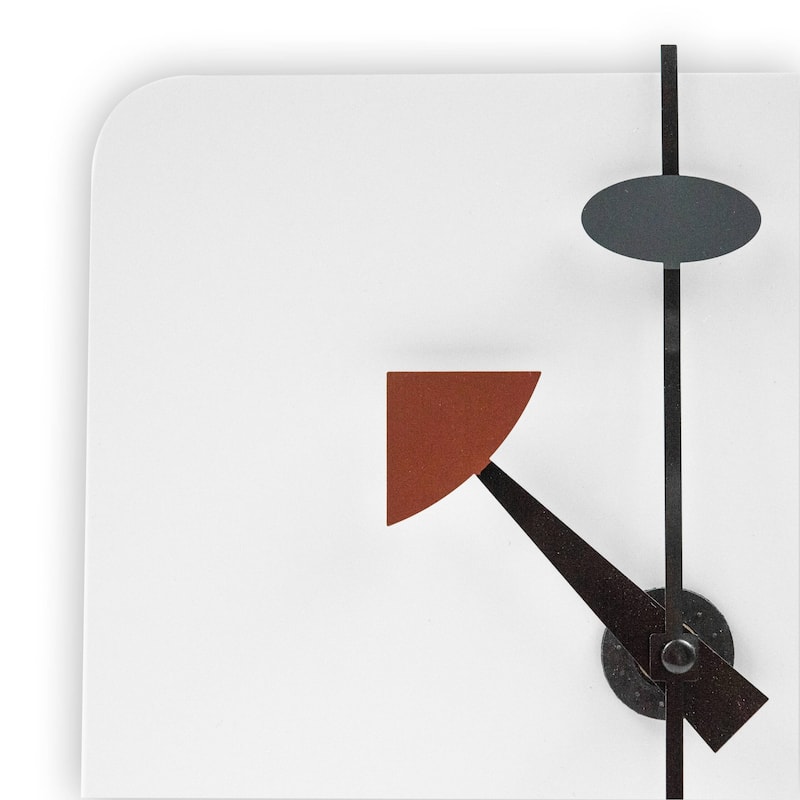 Manchester Minimalist Square Silent Modern Wall Clock in MDF with Silent Non-Ticking Design and Aluminum Hands for Home Office