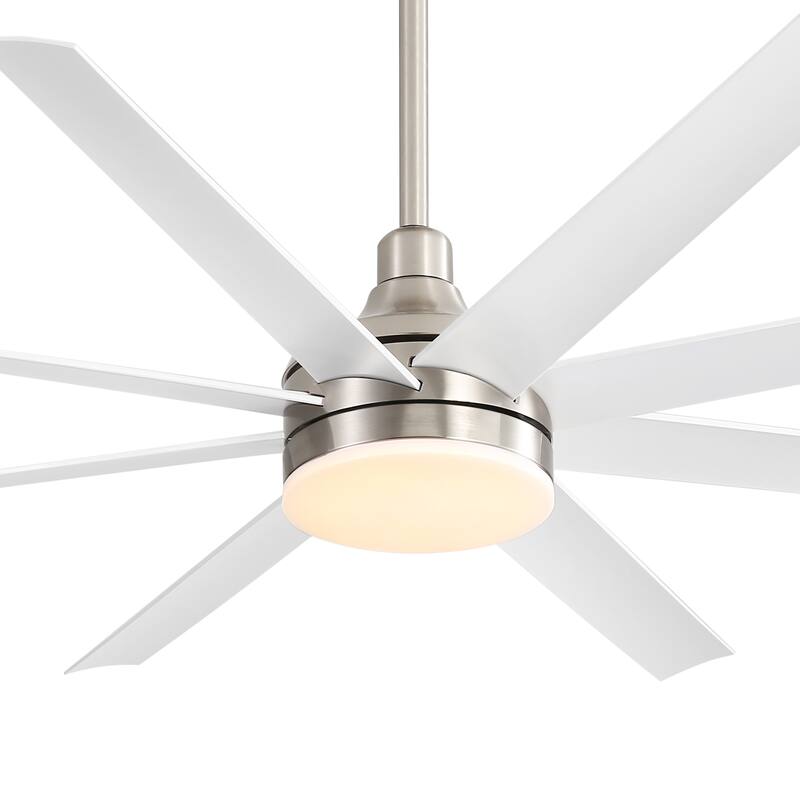 65/72/84 Inches Large LED Ceiling Fan with Light Remote(8-Blade)