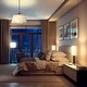 preview thumbnail 6 of 6, 3-Light Modern Chandelier, Hanging Pendant Light with Marble Shade