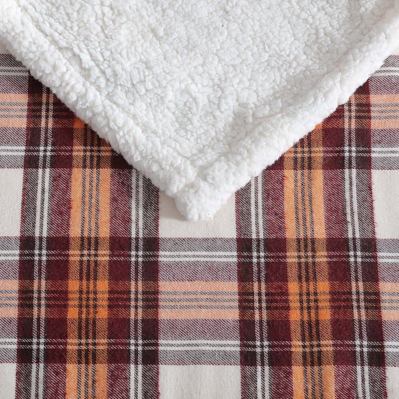 Eddie Bauer Flannel Sherpa Throws