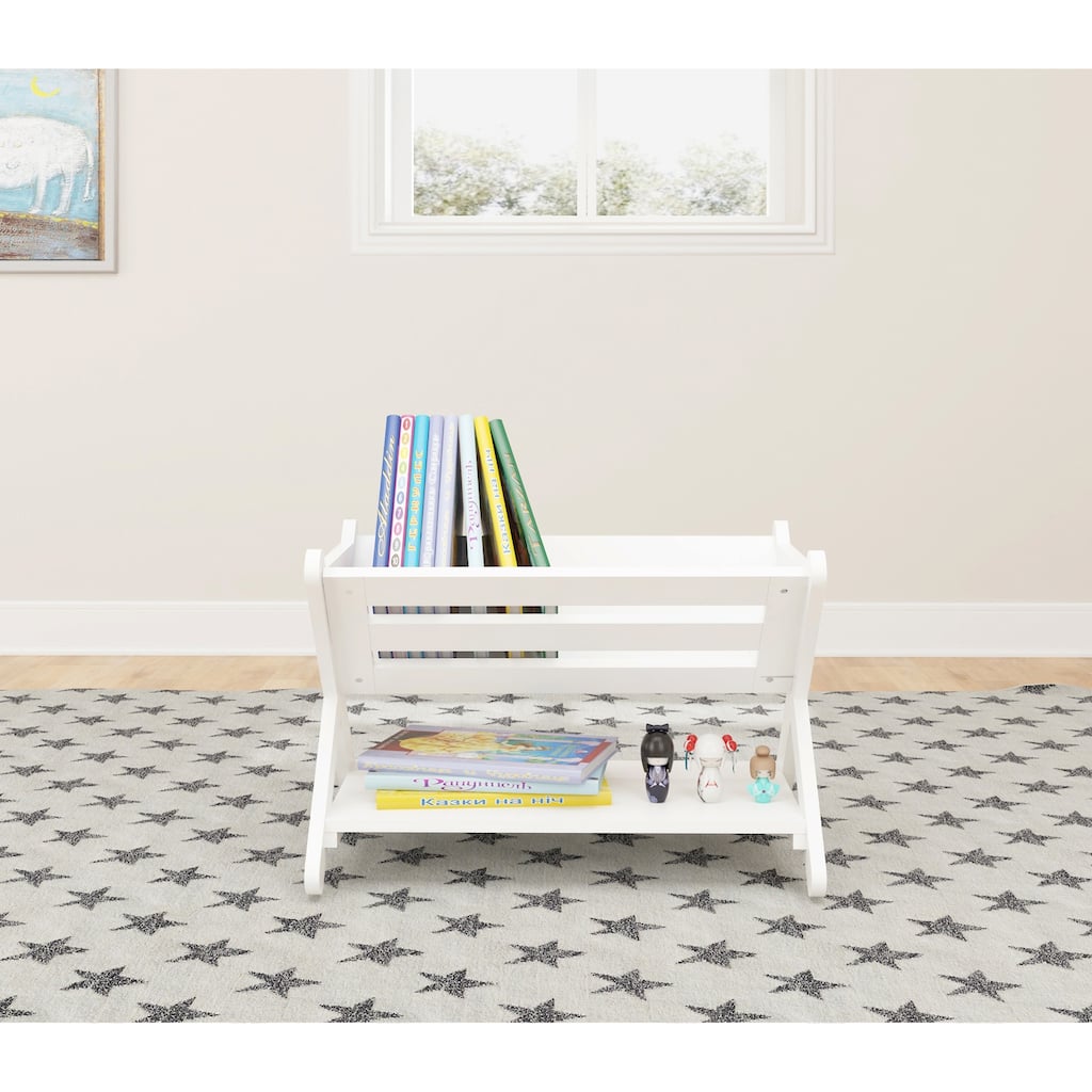 UTEX Kids' Book Caddy Browser with Shelf, Kids Bookcase Storage with Shelf, Kids Book Storage Organizer for Toddlers, Kids