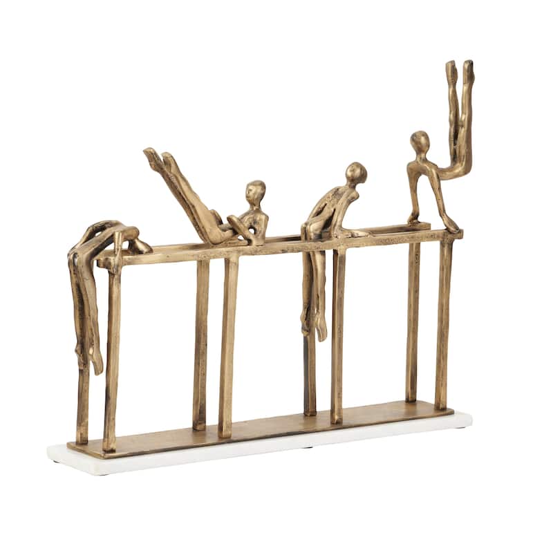 Aluminum Metal Dancer Sculpture - Gold - Roche River Decor
