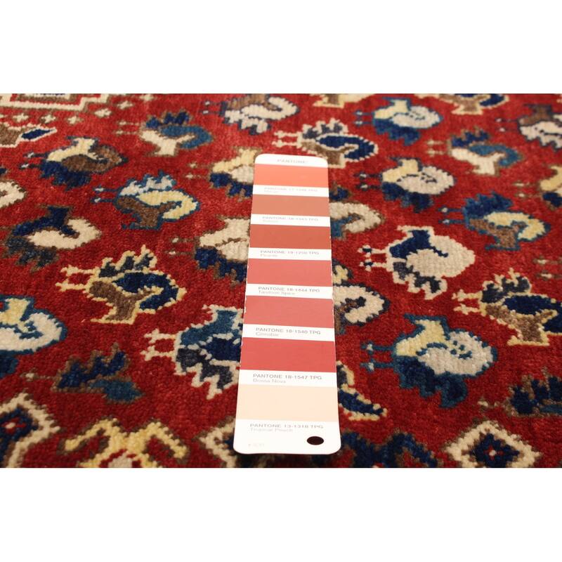 ECARPETGALLERY Hand-knotted Jules Sultane Red Wool Rug - 5'11 x 9'2