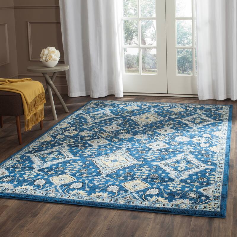 SAFAVIEH Evoke Tila Vintage Boho Shabby Chic Rug - 5'3" x 7'6" - Royal/Ivory