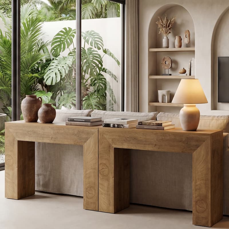 Wood Entryway Console Table, Sofa Table Behind Couch, Living Room Hallway Entrance Foyer