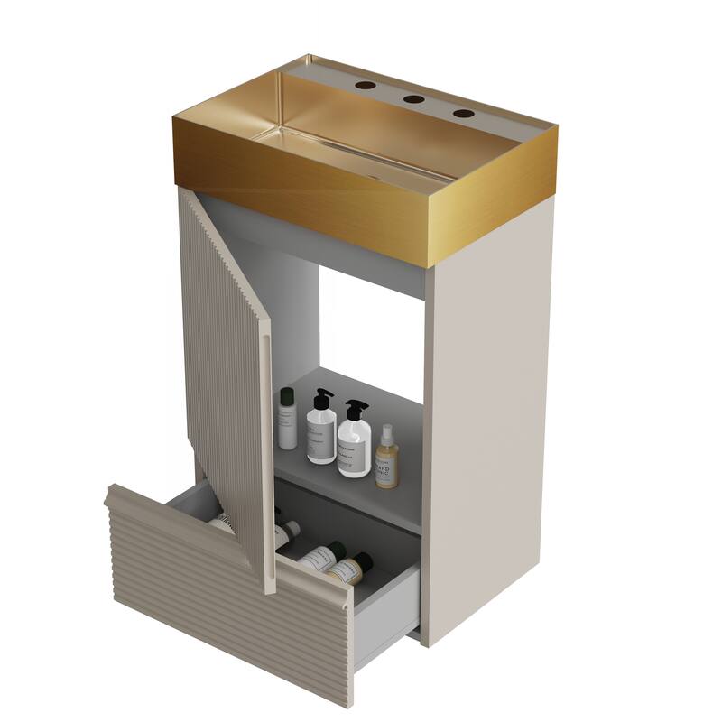 Modern Freestanding Bathroom Vanity with Practical Storage and Premium Materials