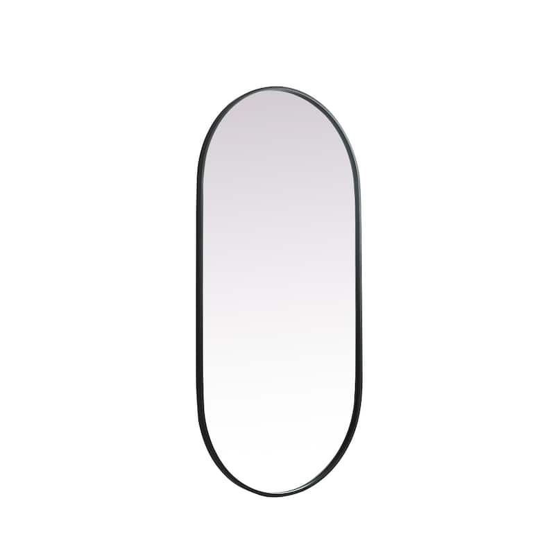 Indigo Home Metal Frame Oval Mirror 24x48 Inch