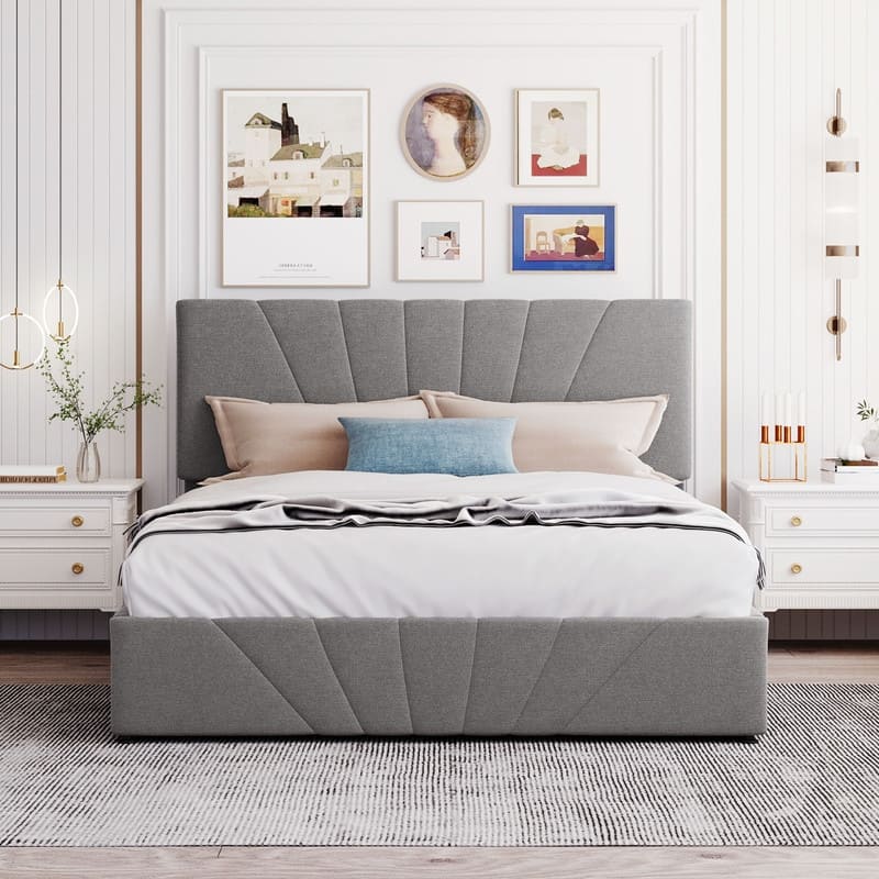 Queen/Full Size Storage Platform Bed