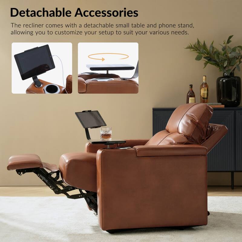 Lothaire Genuine Leather Recliner by HULALA HOME