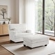 preview thumbnail 10 of 37, Oversized Chaise Longue Accent Chair with Ottoman