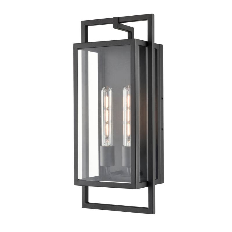 Millennium Lighting Agatha 2 Light Outdoor Wall Sconce in Textured Black