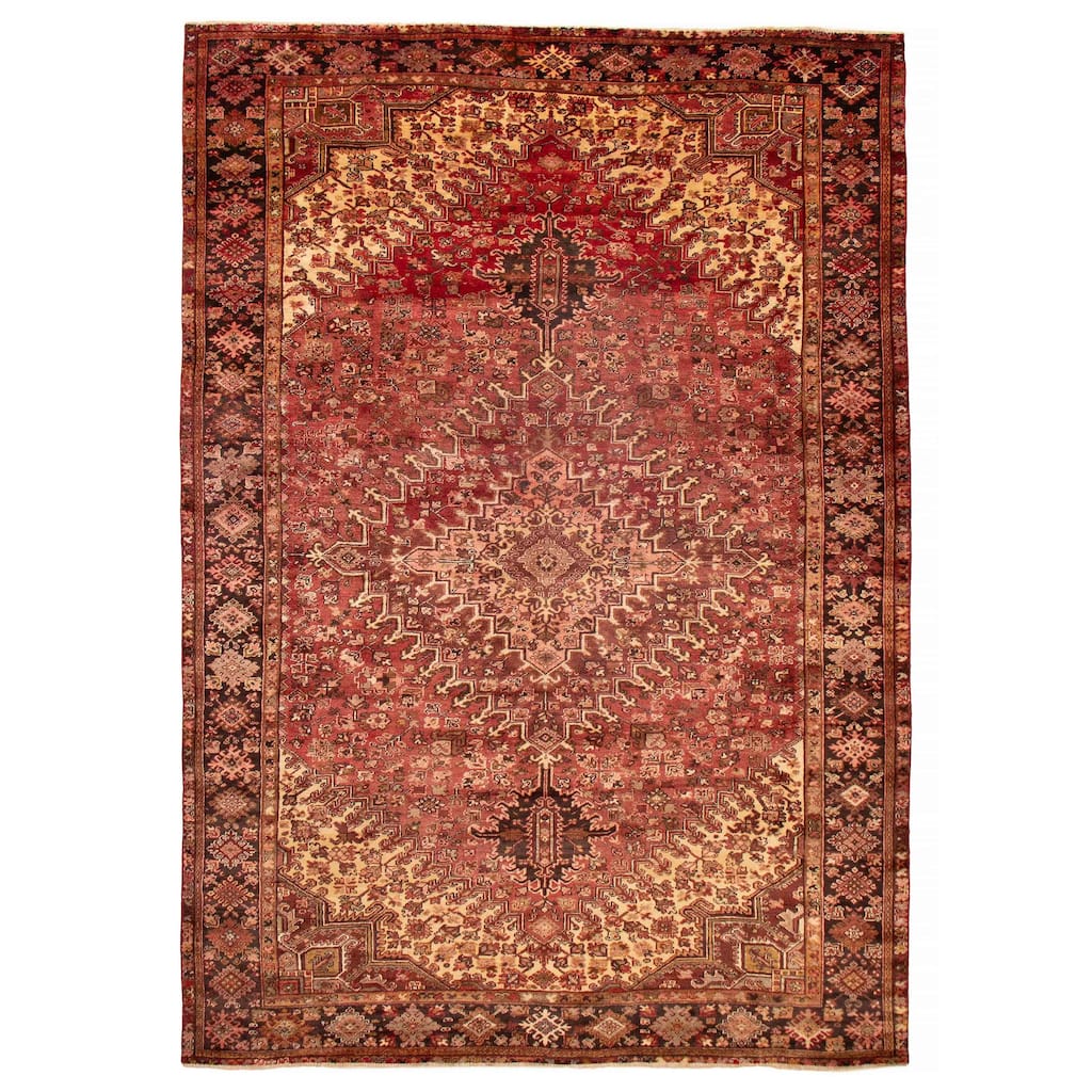 ECARPETGALLERY Hand-knotted Sarabi Red Wool Rug - 9'7 x 13'1