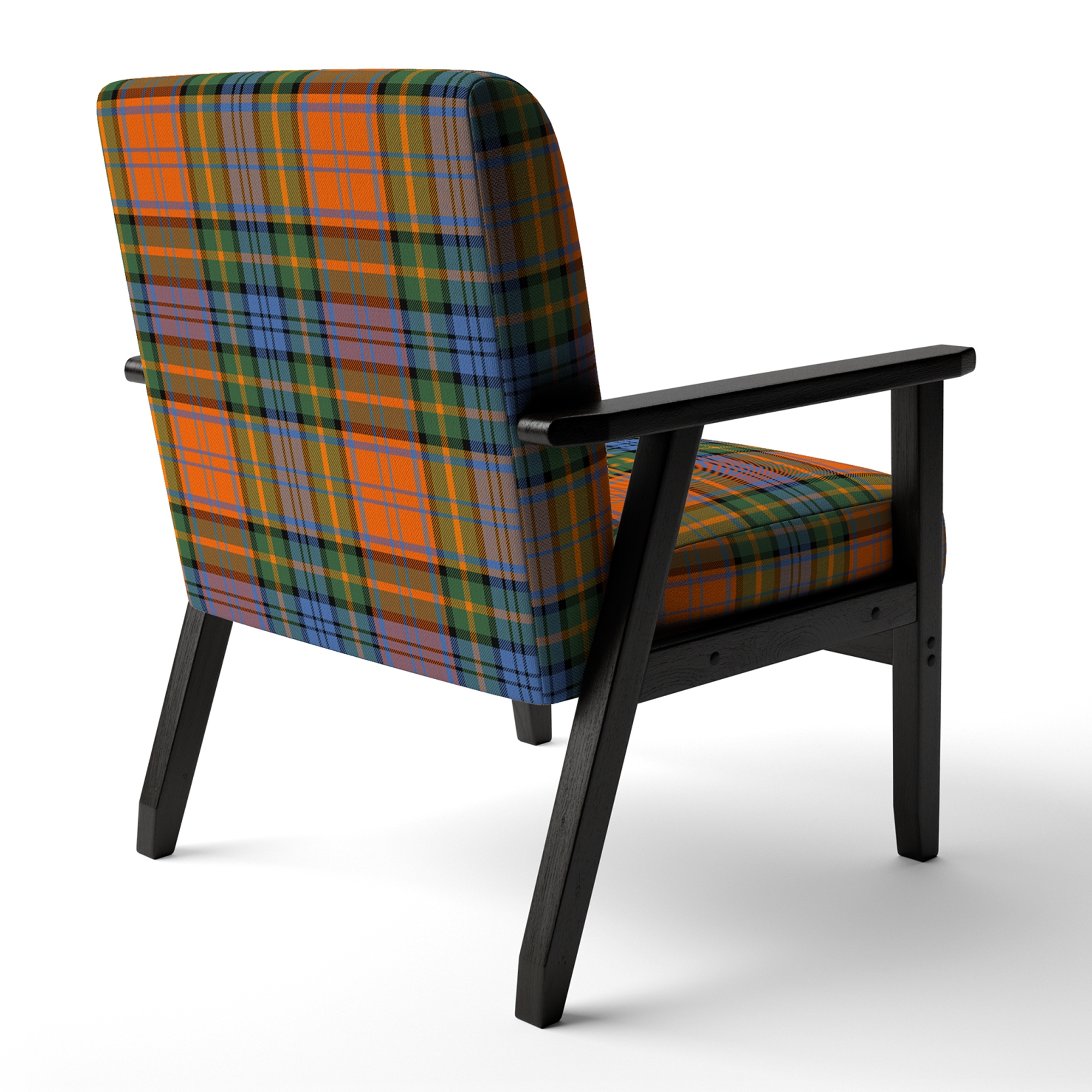 Green check sales armchair