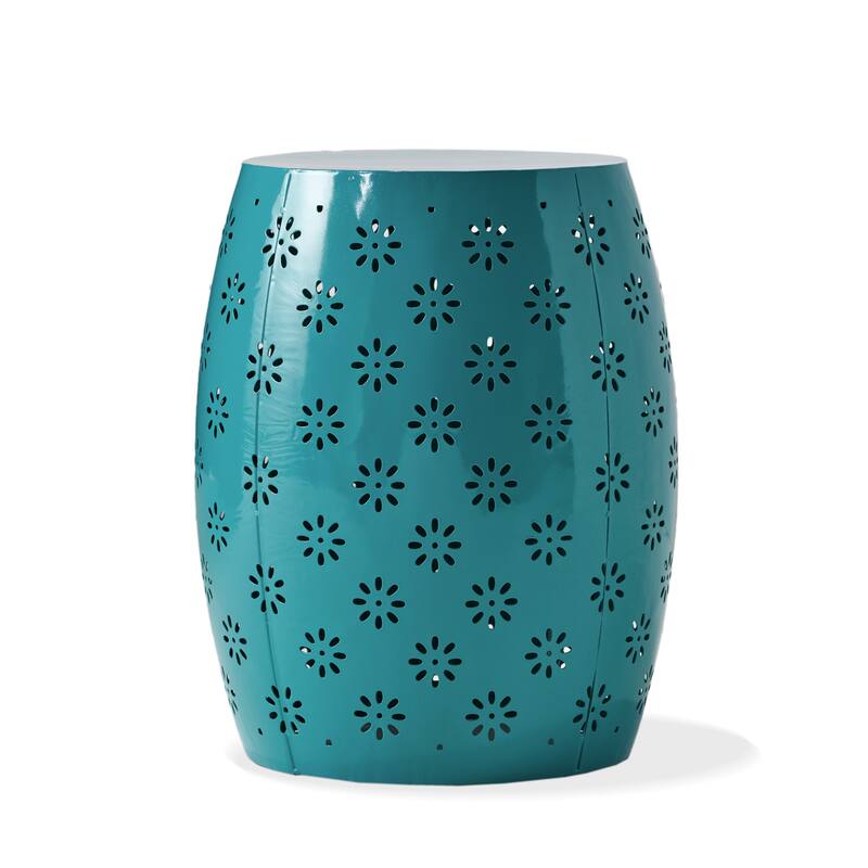 Soleil Pierced Iron Outdoor 15-inch Round End Table by Christopher Knight Home - 15.75"D x 15.75"W x 20.50"H