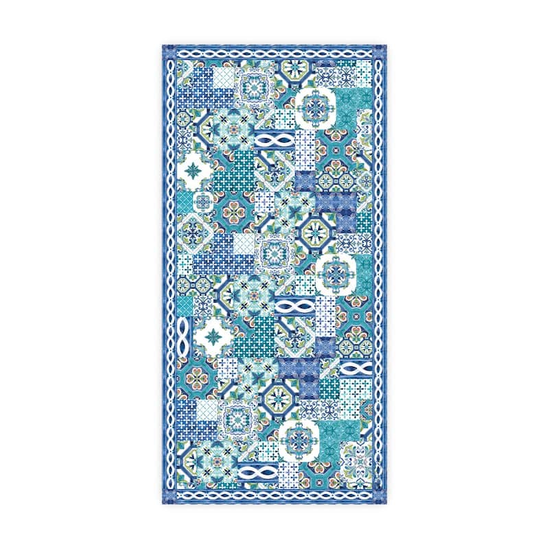 Laural Home Callisto Tiles Tablecloth - 70x144