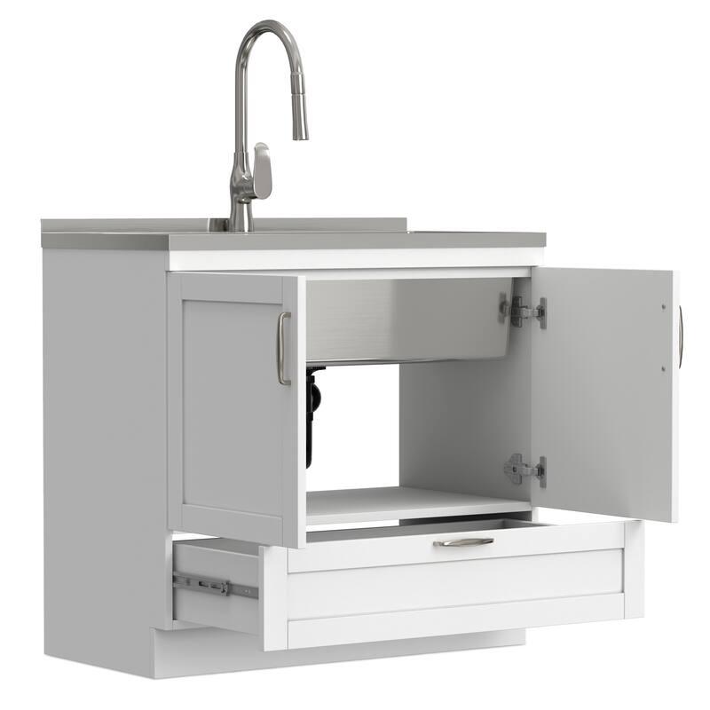 WYNDENHALL Alma Transitional Deluxe Utility Sink & Cabinet