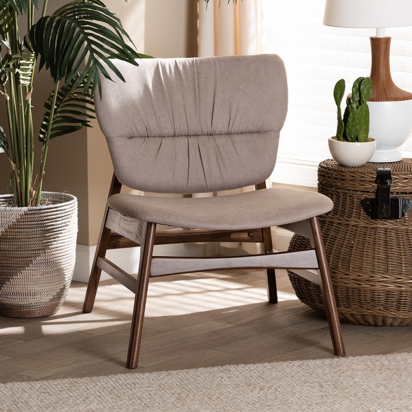 Benito Mid-Century Modern Transitional Fabric And Wood Accent Chair ...