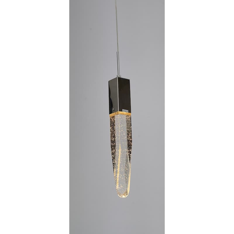 Pendant Lighting - Single Metal Shade - Clear Glass Farmhouse Lamp - 19.69 Inch Hang Light