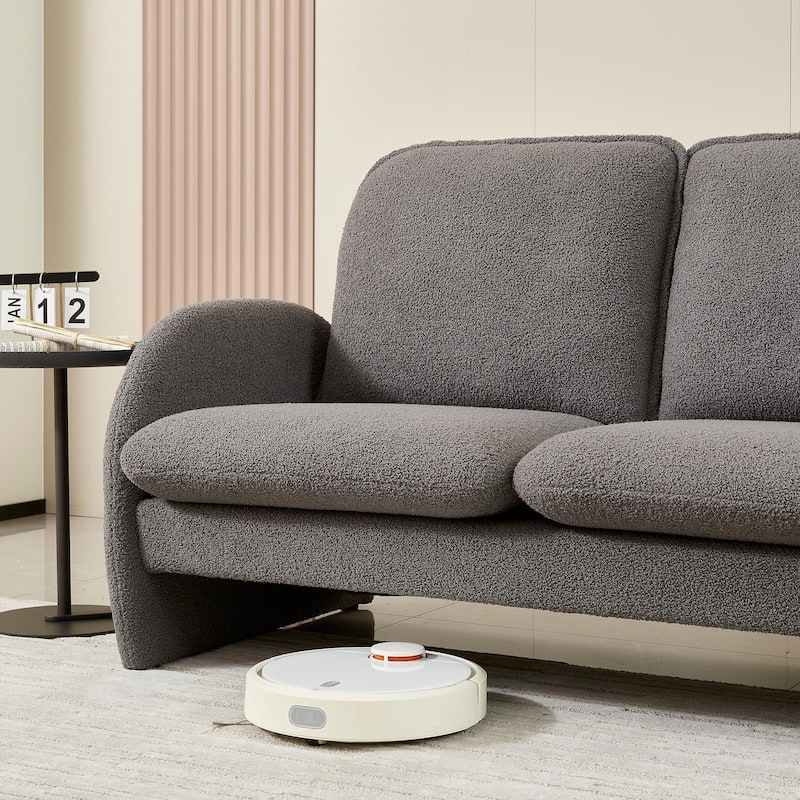 Modern Sherpa Upholstered Accent Chair