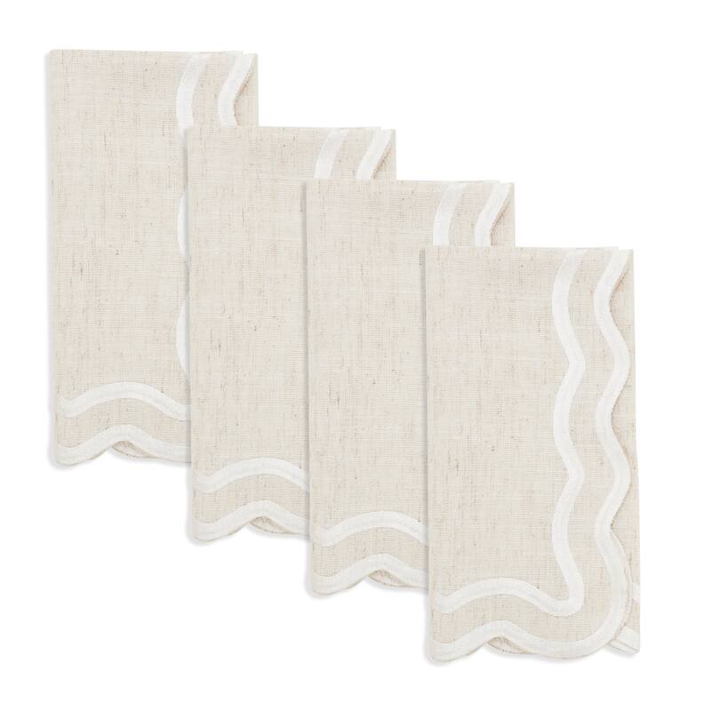 Scalloped Border Napkin (Set of 4) - 20"x20"