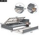 preview thumbnail 7 of 10, Full Size Hydraulic Platform Bed with Trundle, Storage, Side Table, and Lounge, Grey