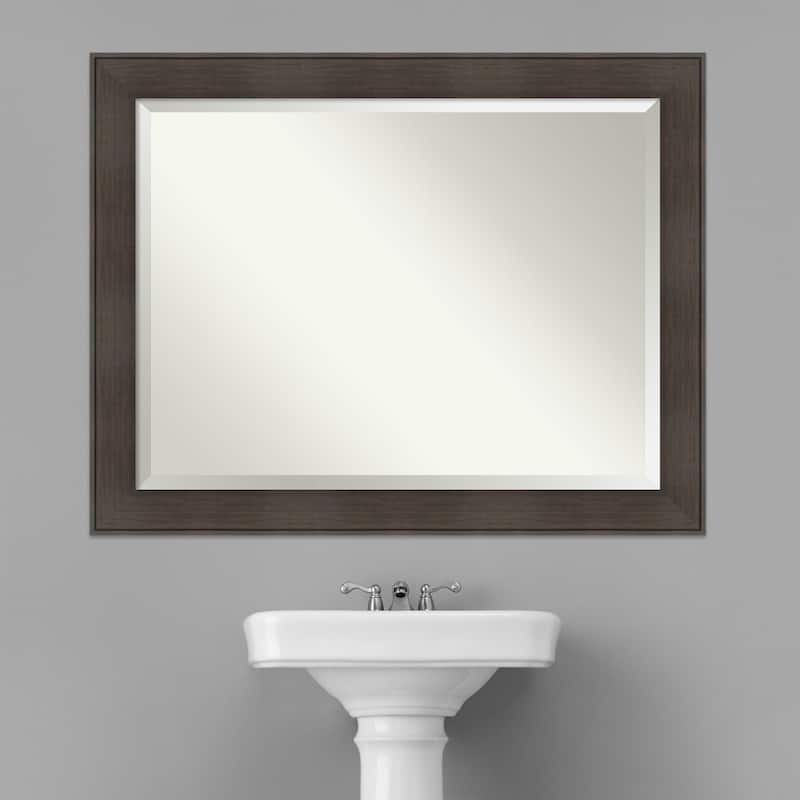 Beveled Bathroom Wall Mirror - William Frame