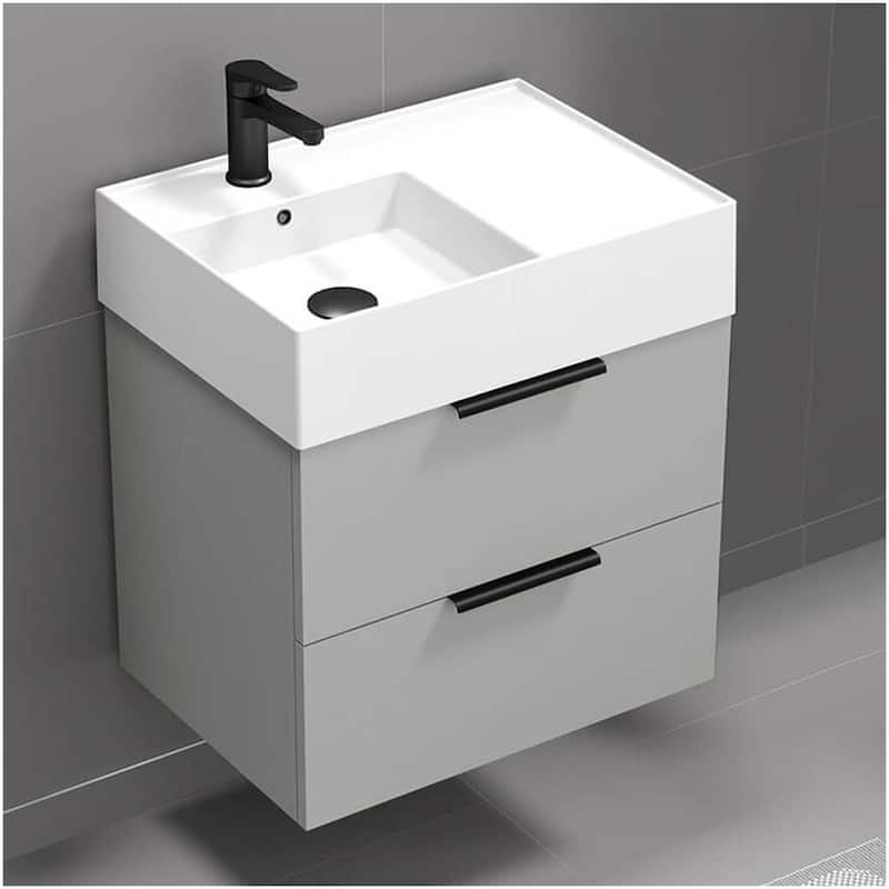 Nameeks Derin-2417-W Derin 24" Wall Mounted Single Basin Vanity Set