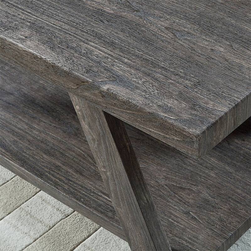 Contemporary Wood Shelf Side Table