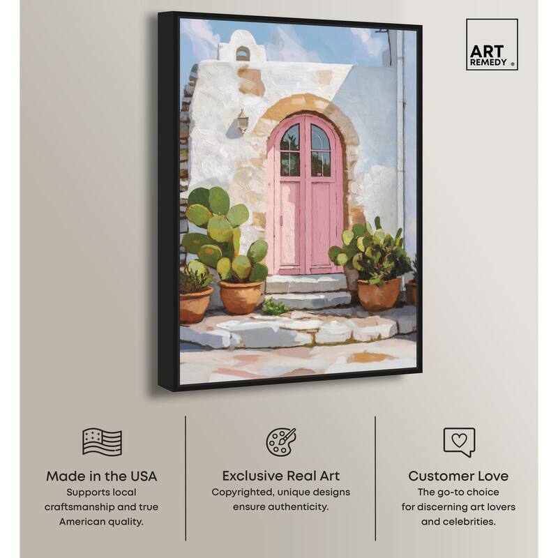 Pink Door I Canvas by Art Remedy
