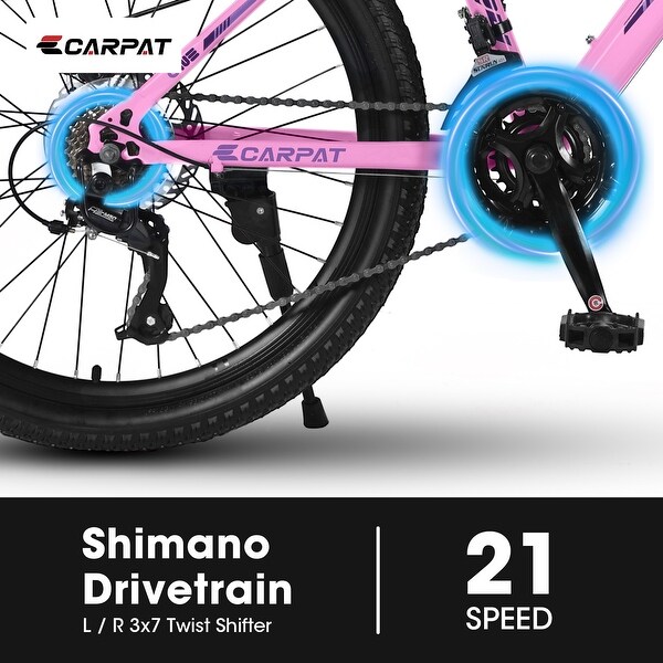 26 inch Mountain Bike for Teenagers Girls Women, Shimano 21 Speeds