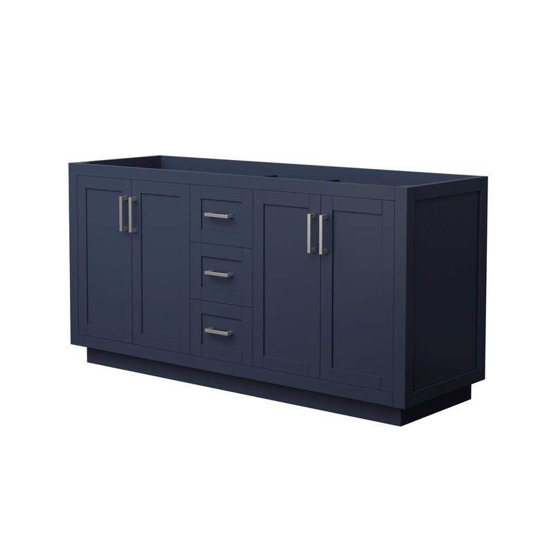 Wyndham Collection WCF2929-66D-CX-MXX Miranda 66" Double Free Standing - Dark Blue / Brushed Nickel Hardware
