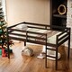 preview thumbnail 1 of 6, Wooden Low Height Twin Size Loft Bed with Ladder,Strengthened Slats for Bedroom