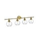 preview thumbnail 2 of 11, Elegant Lighting Collier 4 Light 38" Wide Bathroom Vanity Light with