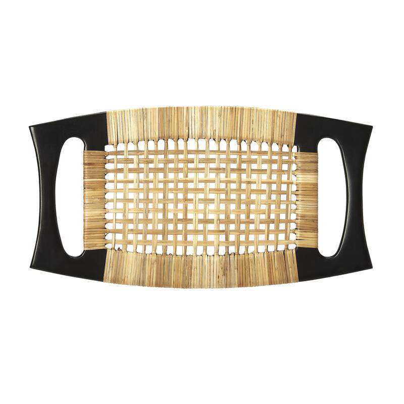 Butler Tristan Modern Wide Mango/Rattan Stool
