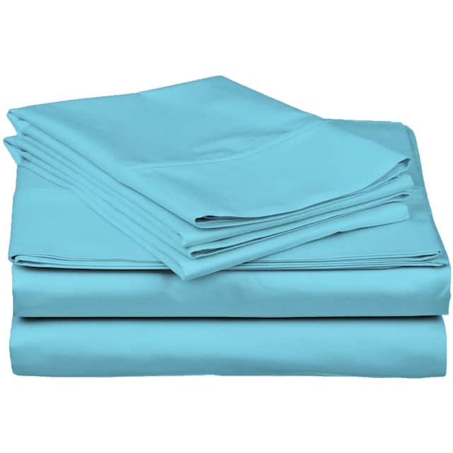 Superior Egyptian Cotton Solid Sheet or Pillow Case Set - Twin XL - Teal