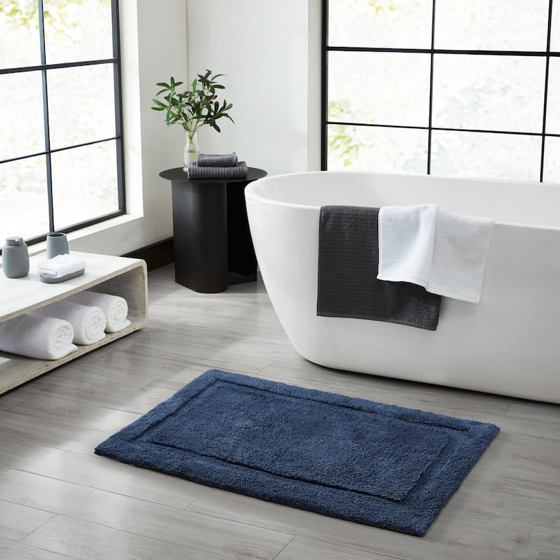 Lydia Border Plush Bath Mat