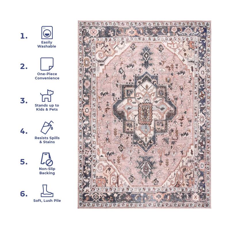 Nuloom Zendaya SplashGuard Machine Washable Area Rug