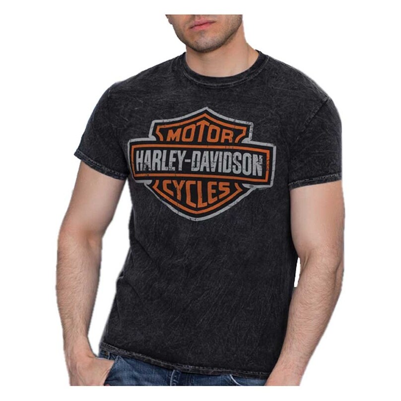 Shop Harley Davidson Men S Bar Shield Logo Short Sleeve Cotton T Shirt Wash Black Overstock 31107005